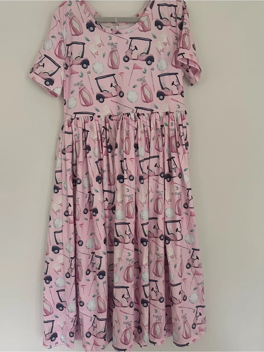 NWT Mila and Rose TEE TIME S/S POCKET TWIRL DRESS Golf Cart 9 - 10